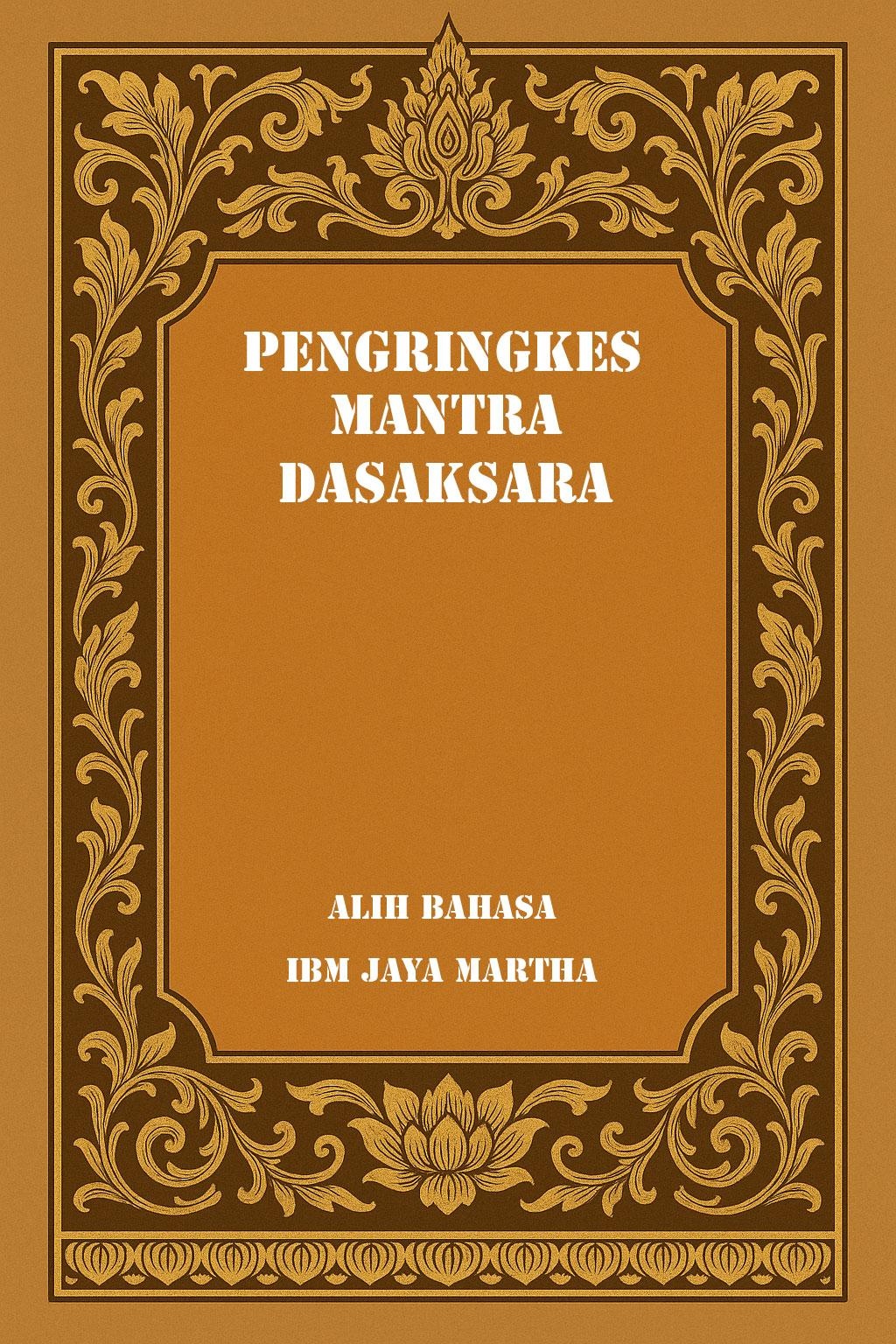 Sampul Pengringkes Mantra Dasaksara